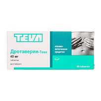 Купить: Дротаверин-Тева 40 мг 40 шт таблетки