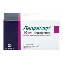 Купить: Липримар 10 мг 100 шт таблетки покрытые пленочной оболочкой