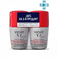 Купить: Vichy дезодорант шариковый Анти-стресс 72 часа от избыточного потоотделения, 50мл 2 шт