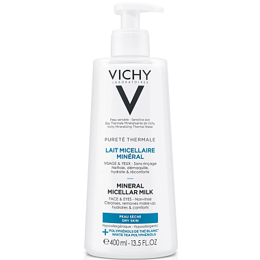 Купить Vichy Purete Thermale Молочко мицеллярное с минералами для сухой и нормальной кожи, 400мл