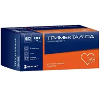 Купить: Тримектал ОД 80 мг 60 шт таблетки покрытые оболочкой пролонгированного действия
