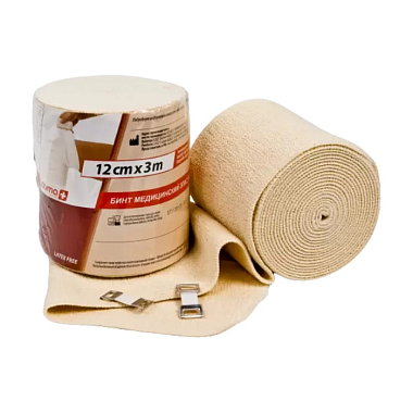 Купить Лаума бинт 12 см × 3 м медицинский эластичный