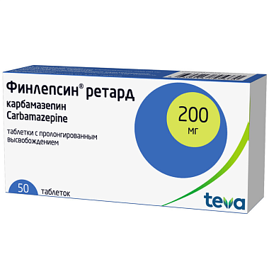 Купить Финлепсин Ретард 200 мг 50 шт таблетки