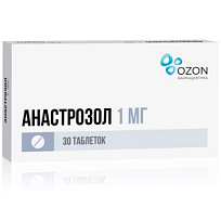 Купить: Анастрозол 1 мг 30 шт таблетки покрытые пленочной оболочкой
