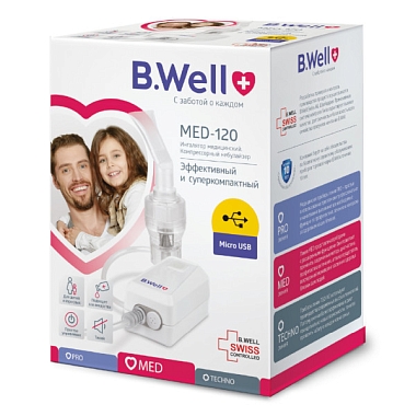 Купить B.Well MED-120 ингалятор компрессорный медицинский с micro USB