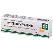 Купить: Метилурацил 10% 25 г мазь для местного и наружного применения