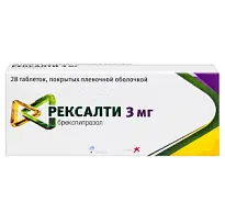 Купить: Рексалти 3 мг 28 шт таблетки покрытые пленочной оболочкой
