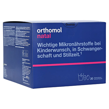 Купить Orthomol Natal порошок + капсулы курс  30 дней