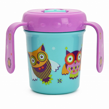 Купить Мир Детства 210 мл поильник с ручками 6+ лет совы
