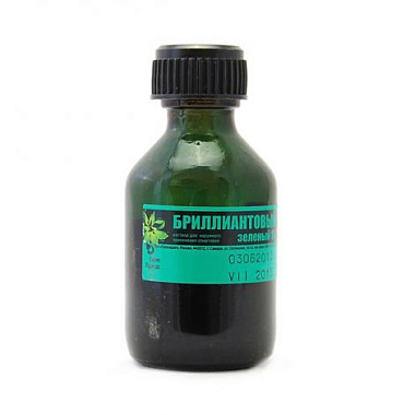 Купить Бриллиантовый Зеленый 1 % 25 мл раствор для наружного применения спиртовой винтовая крышка