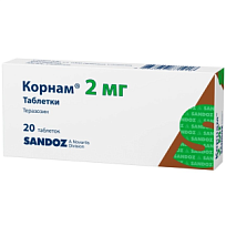 Купить: Корнам 2 мг 20 шт таблетки