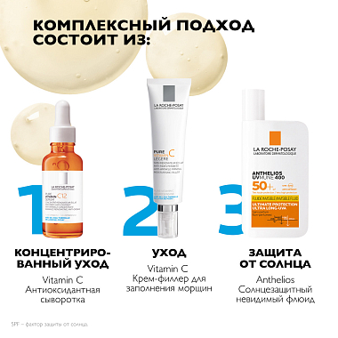 Купить La Roche-Posay Pure Vitamin C 40 мл крем-филлер антивозрастной  для кожи лица для заполнения морщин с витамином С