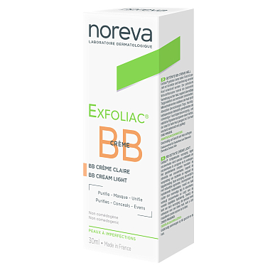 Купить Noreva Exfoliac 30 мл BB-крем для проблемной кожи тон светлый