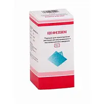 Купить: Цефепим 1 г 1 шт порошок для приготовления раствора для внутривенного и внутримышечного введения флакон