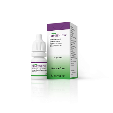 Купить Симбринза 2 мг/мл + 10 мг/мл 5 мл капли глазные