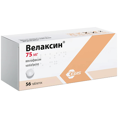 Купить Велаксин 75 мг 56 шт таблетки