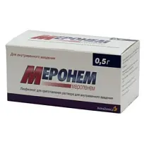 Купить: Меронем 500 мг 10 шт порошок для приготовления раствора для внутривенного введения