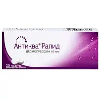 Купить: Антиква Рапид 60 мг 30 шт таблетки диспергируемые в полости рта