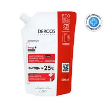 Купить: Vichy Dercos Energy+ 500 мл шампунь тонизирующий с аминексилом против выпадения волос Eco-Refill сменный блок