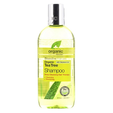 Купить Dr. Organic 265 мл шампунь с натуральным экстрактом чайного дерева