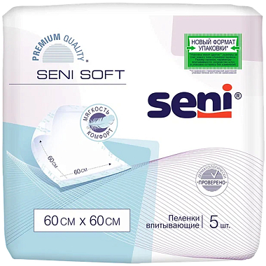 Купить Seni Soft пеленки 5 шт 60 см х 60 см