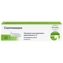 Купить: Синтомицин 10% 25 г линимент