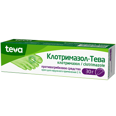 Купить Клотримазол-Тева 1% 30 г крем для наружного применения