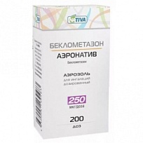 Купить: Беклометазон-Аэронатив 250 мкг/доза 200 ДОЗ аэрозоль для ингаляций дозированный