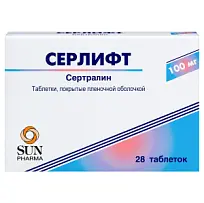 Купить: Серлифт 100 мг 28 шт таблетки покрытые пленочной оболочкой