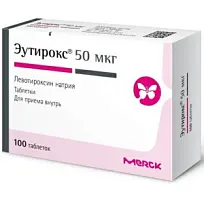 Купить: Эутирокс 50 мкг 100 шт таблетки
