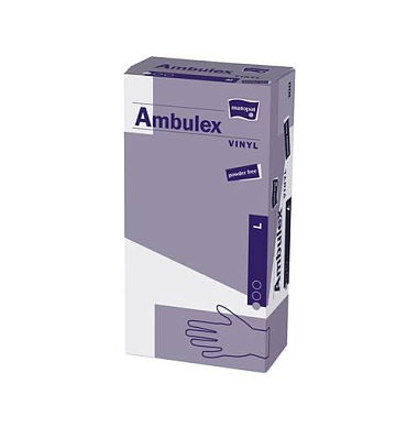Купить Matopat Ambulex Vinyl 100 шт перчатки виниловые нестерильные неопудренные размер L