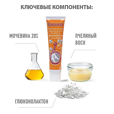 Купить Belweder 40 мл крем для ног регенерирующе-смягчающий мочевина-глюконолактон