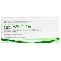 Купить: Латран 4 мг 10 шт таблетки покрытые пленочной оболочкой