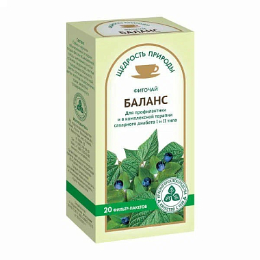 Купить Фиточай Щедрость Природы Баланс 2 г 20 шт