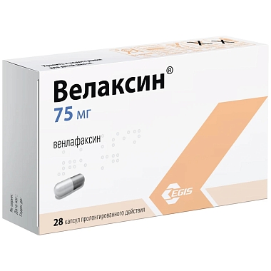 Купить Велаксин 75 мг 28 шт капсулы пролонгированного действия