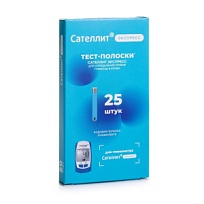 Купить: Сателлит Экспресс 25 шт тест-полоски для глюкометра ПКГЭ-03