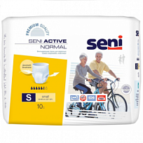 Купить: Seni Active Normal 10 шт подгузники-трусы размер S 5,5 капель