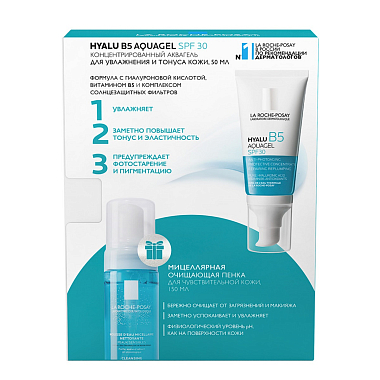 Купить La Roche-Posay Hyalu В5 набор 50 мл аквагель SPF30 + 150 мл физио пенка
