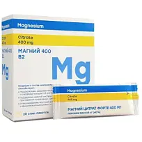 Купить: Магний цитрат Форте В2 SP 400 мг 6 г 20 шт порошок для приготовления раствора для приема внутрь стик-пакеты
