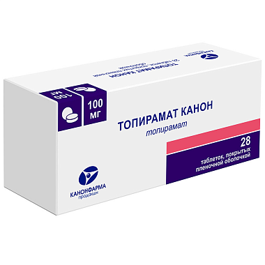 Купить Топирамат-Канон 100 мг 28 шт таблетки покрытые пленочной оболочкой