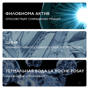 Купить La Roche-Posay Effaclar 200 мл гель очищающий пенящийся  для умывания чувствительной жирной проблемной кожи лица и тела склонной к прыщам и акне