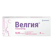 Купить: Велгия 0,25 мг/доза 1,5 мл 1 шт раствор для подкожного введения шприц-ручка + иглы 5 шт