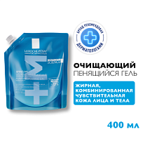 Купить: La Roche-Posay Effaclar  400 мл гель очищающий пенящийся  для умывания чувствительной жирной проблемной кожи лица и тела склонной к прыщам и акне рефил (сменный блок)