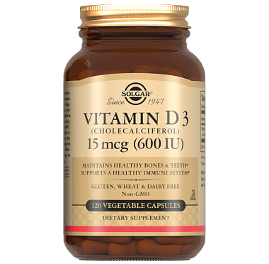 Купить Solgar Витамин D3 15 мкг (600 МЕ) 120 шт капсулы
