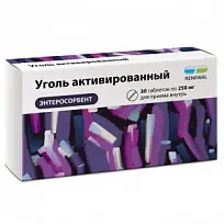 Купить: Уголь активированный Реневал 250 мг 30 шт таблетки