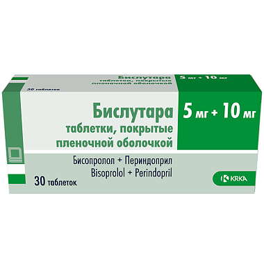 Купить Бислутара 5 мг + 10 мг 30 шт таблетки покрытые пленочной оболочкой