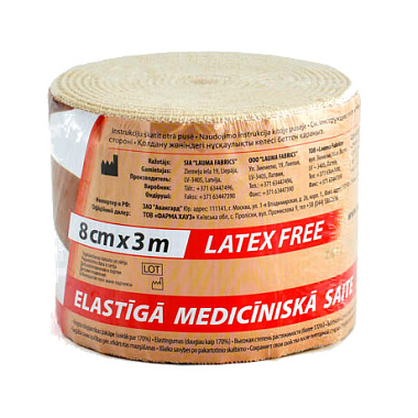 Купить Лаума бинт 3 м × 8 см эластичный с застёжками