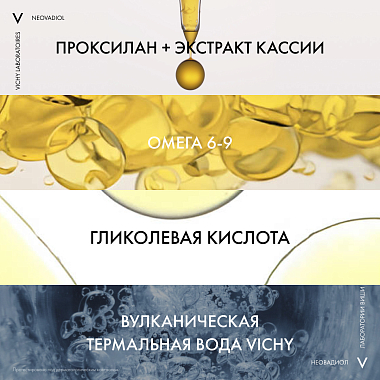 Купить Vichy Neovadiol Meno 5 Bi-Serum 30 мл сыворотка бифазная для кожи в период менопаузы