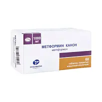 Купить: Метформин-Канон 1000 мг 60 шт таблетки покрытые пленочной оболочкой