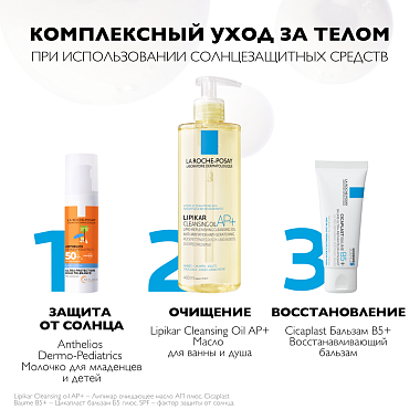 Купить La Roche-Posay Anthelios Dermo-Pediatrics  50 мл  молочко детское солнцезащитное  для лица и тела с маслом ши SPF 50+